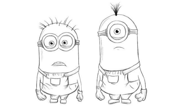 Миньон рисунок карандашом
