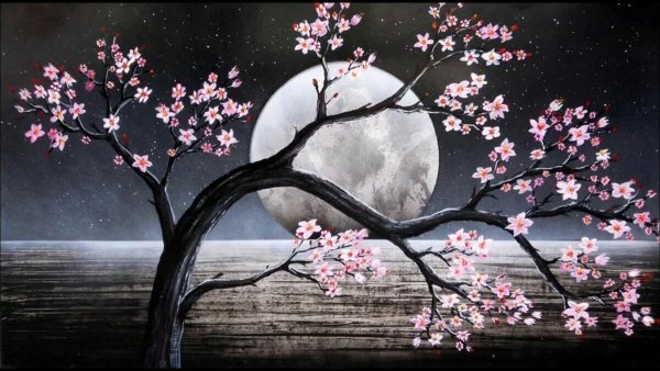 Дерево в японской живописи