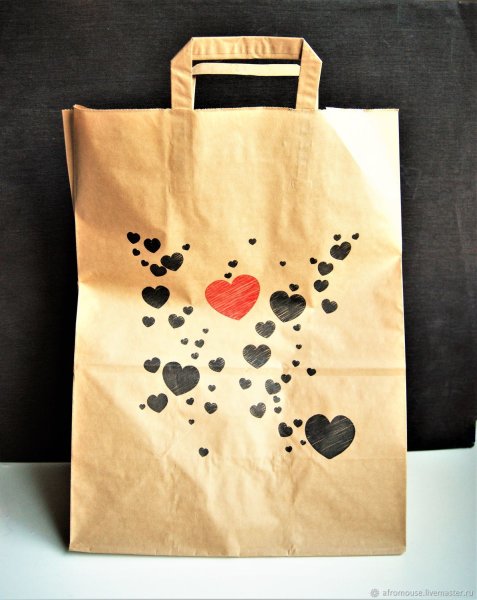 Крафтовые пакеты с рисунком