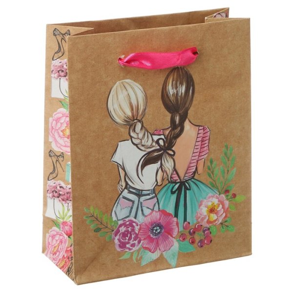 Пакет вертикальный крафт, микс, 23 х 27 см