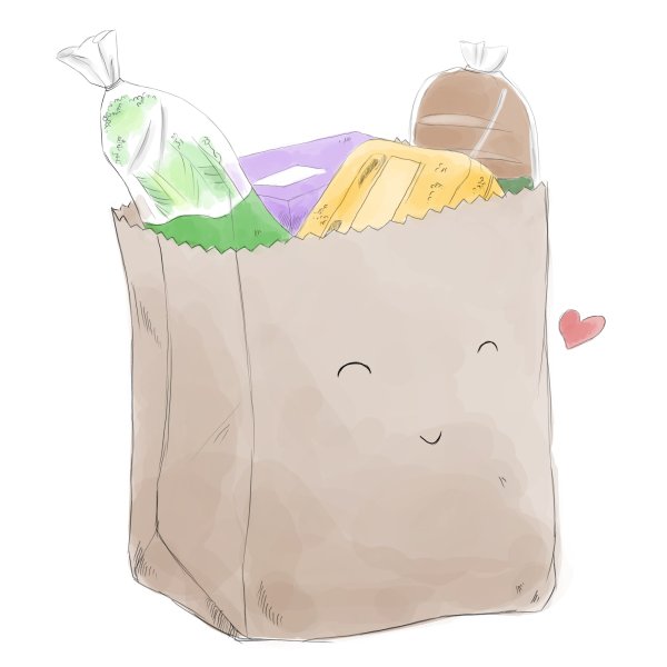 Складывание продуктов в сумку