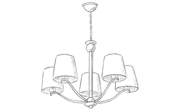 Тату люстра эскиз