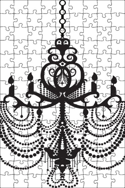 Люстра на черном фоне