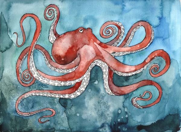 Батик осьминог