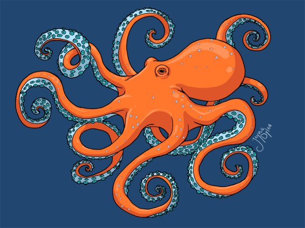 Кракен щупальца Illustrator