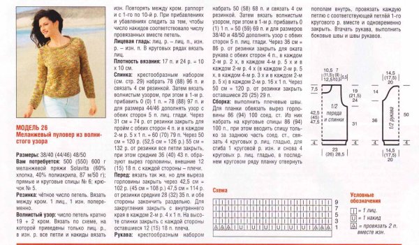 Свитер из тонкой пряжи спицами для женщин схемы