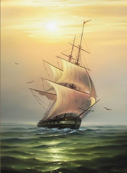 Сергей Минаев корабль живопись