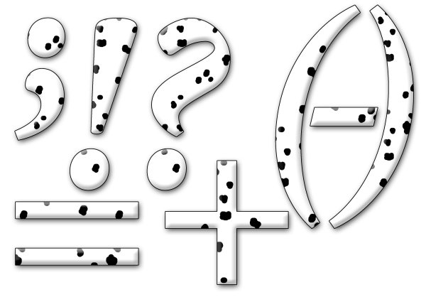 Рисунки знаков препинания