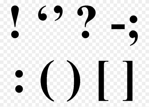 Изображение знаков препинания