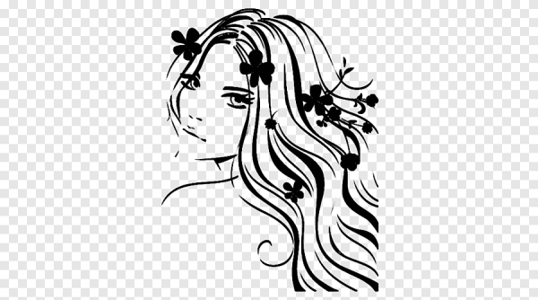 Силуэт женской головы