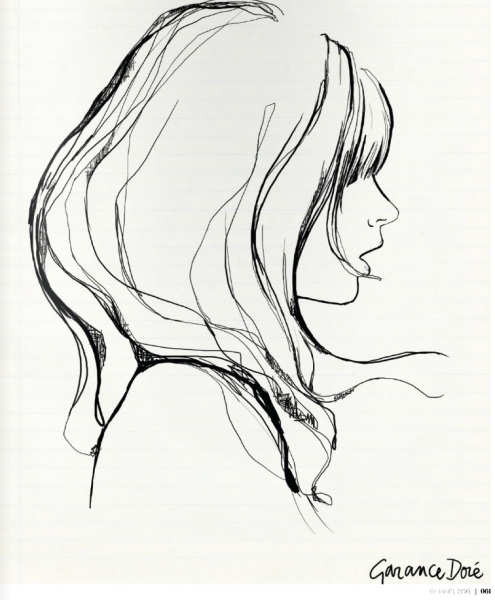 Девушка в профиль иллюстрация