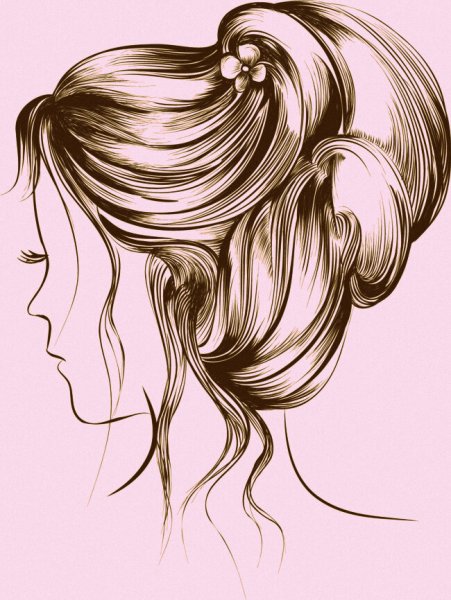 Силуэт лица девушки