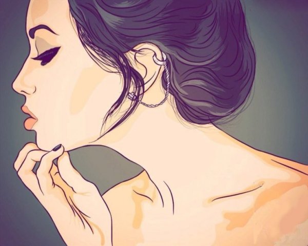 Красивый женский силуэт