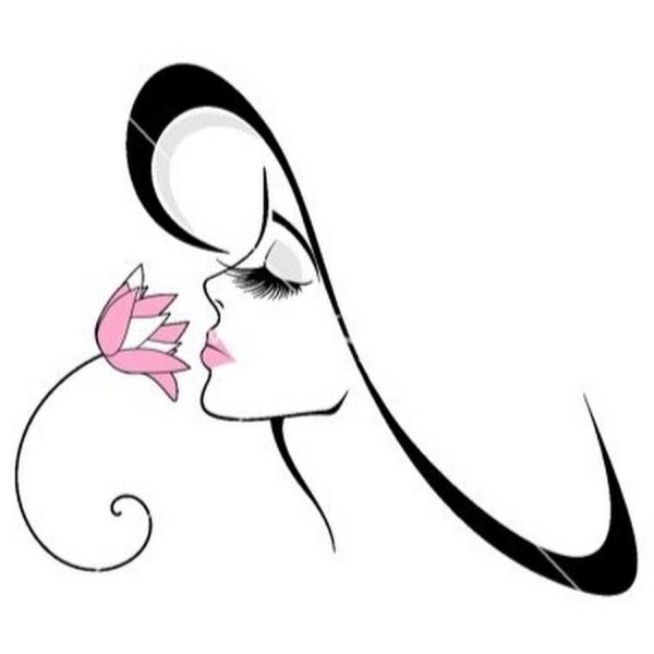 Силуэт девушки с прической