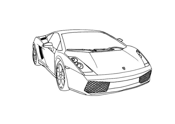Раскраска Lamborghini Gallardo