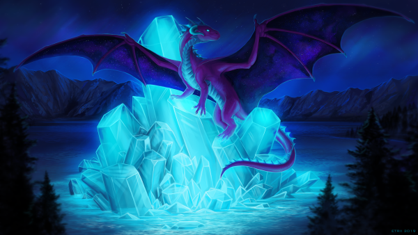 Фиолетовая фурия дракон