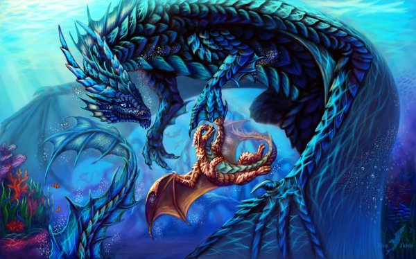 Дракон карандашом