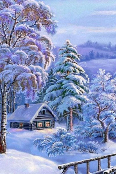 Сказочный Волшебный зимний лес