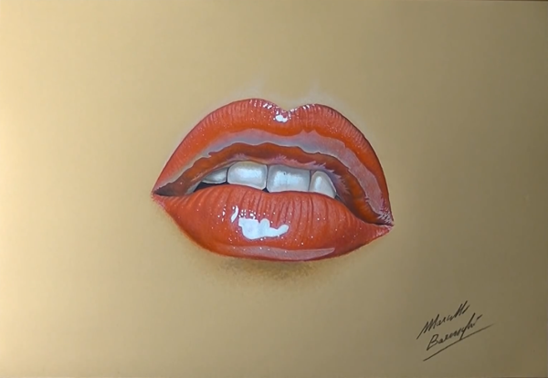 Губы реализм карандаш