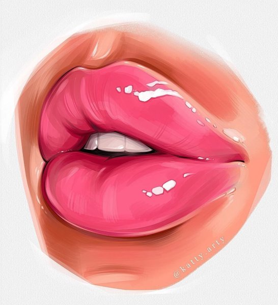 Губы для срисовки детские