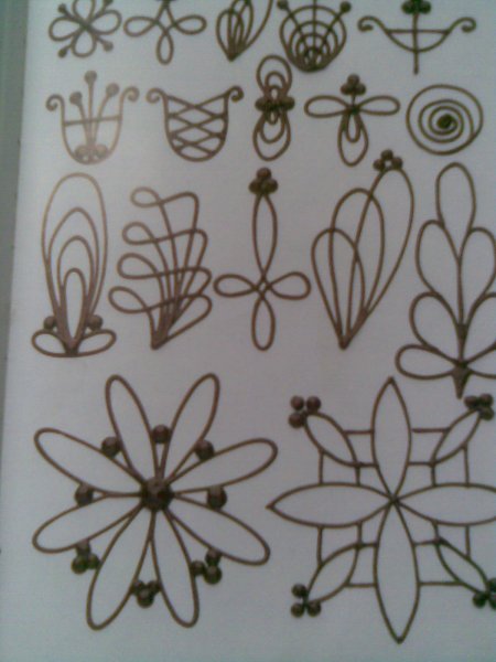 Цветочные узоры из шоколада