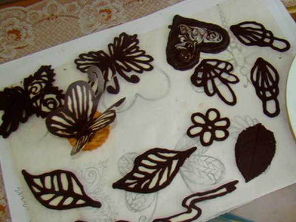 Узоры из шоколада