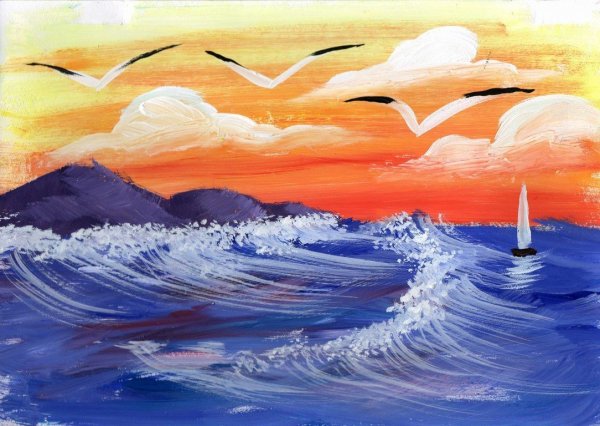 Нарисованный пляж