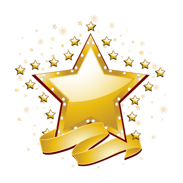 Звезды на прозрачном фоне