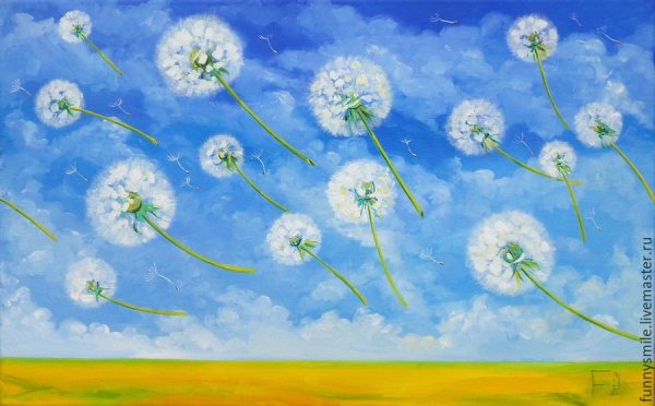 Картина одуванчик