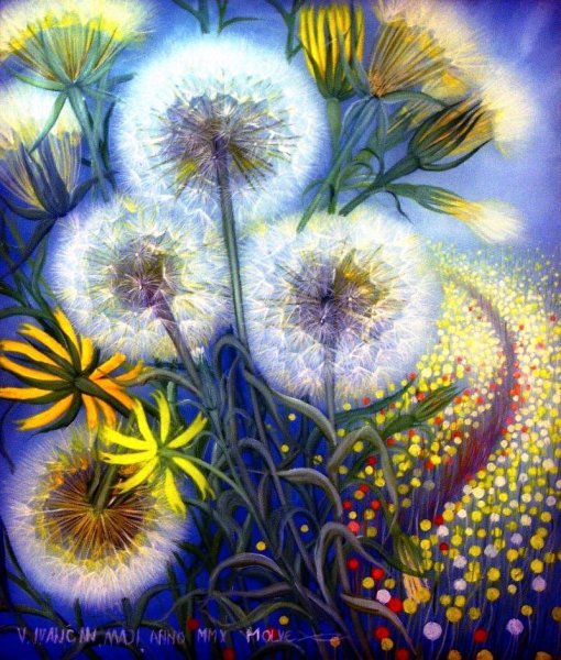 Художница Екатерина Нешкова одуванчики