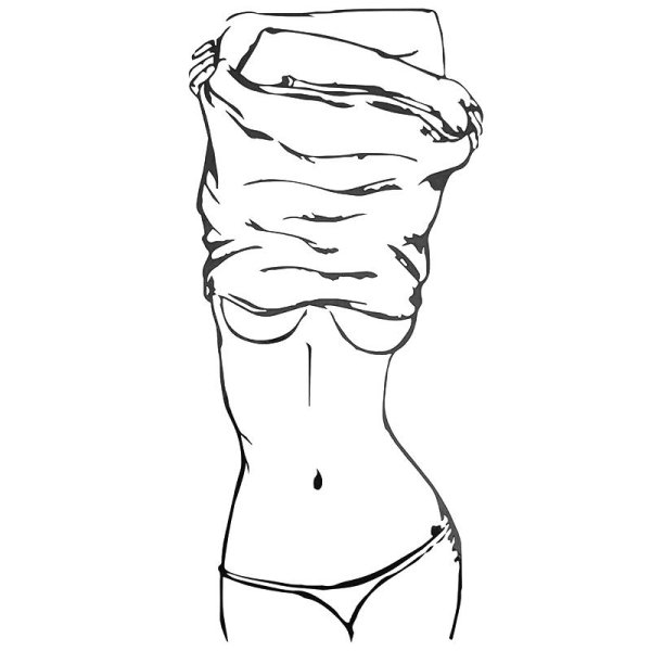 Женский пресс рисунок карандашом