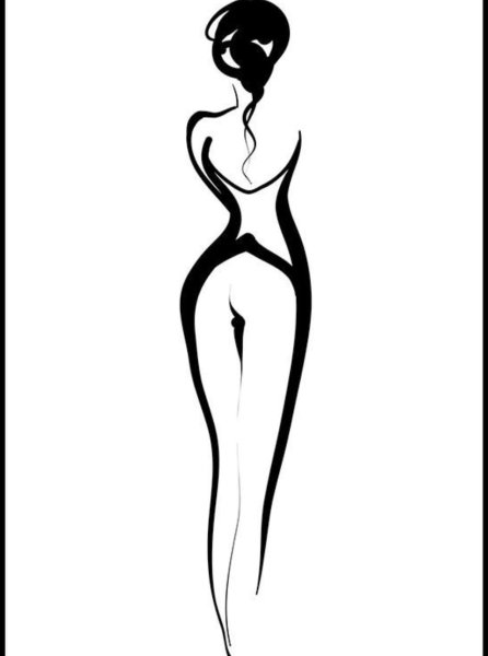 Картина женщина со спины