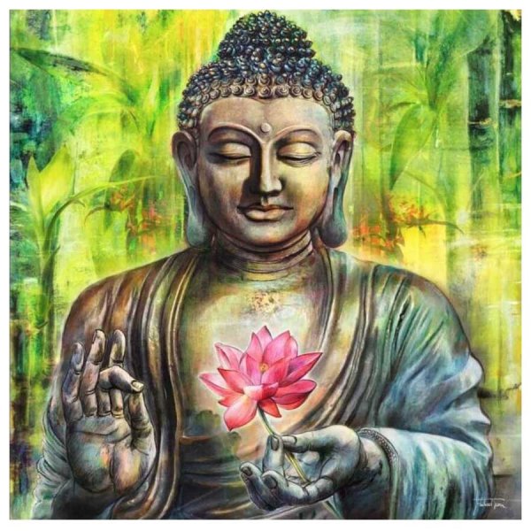 Картина Будда Лотос портрет