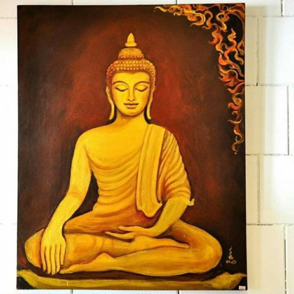 Картина золотой Будда