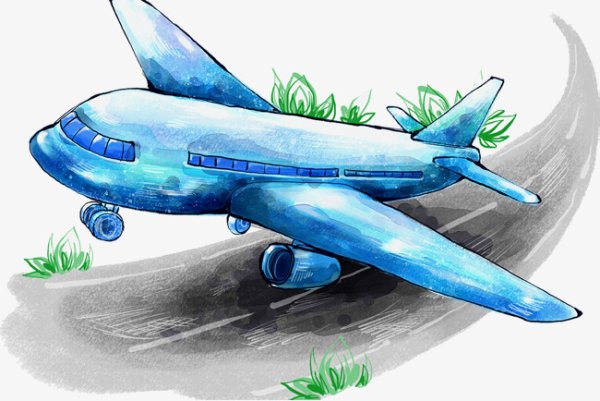 Самолет рисунок цветной