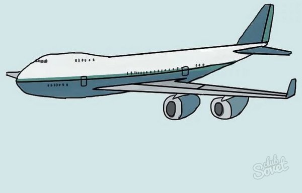 Пассажирский самолет рисунок