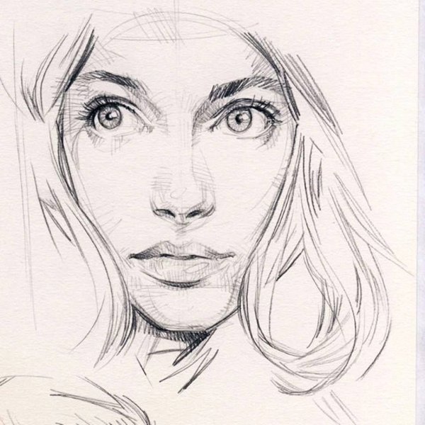 Карандашный набросок портрета