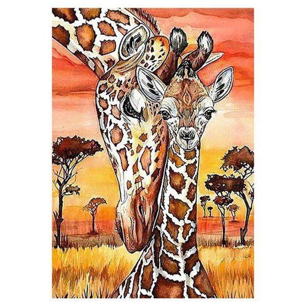 Жираф акварель