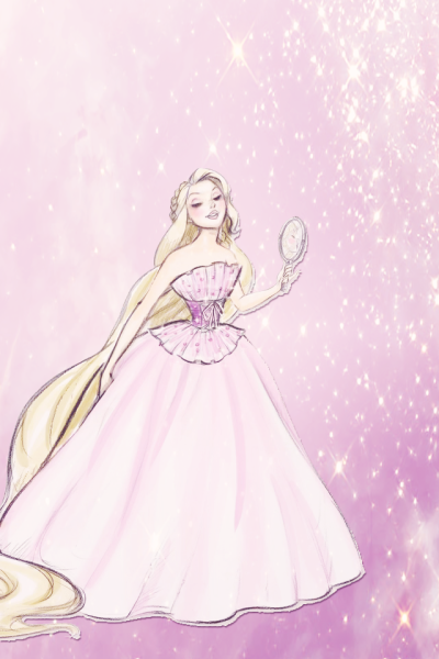 Принцессы платья срисовать