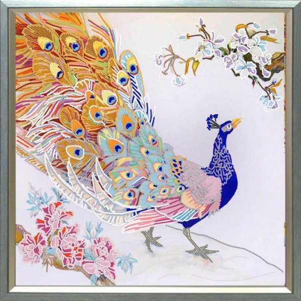 Алмазная мозаика 40х50 Павлины
