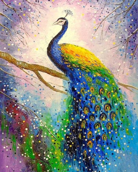 Diamond Painting алмазная мозаика Павлины