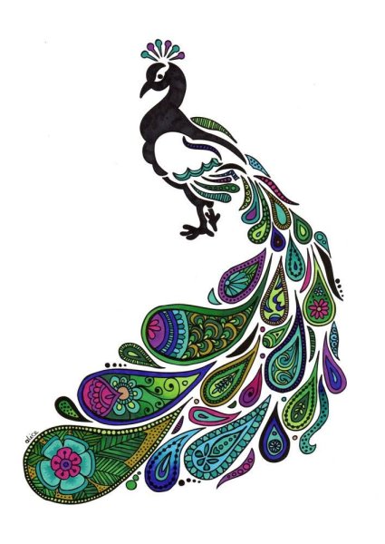 Алмазная мозаика 40х50 Павлины