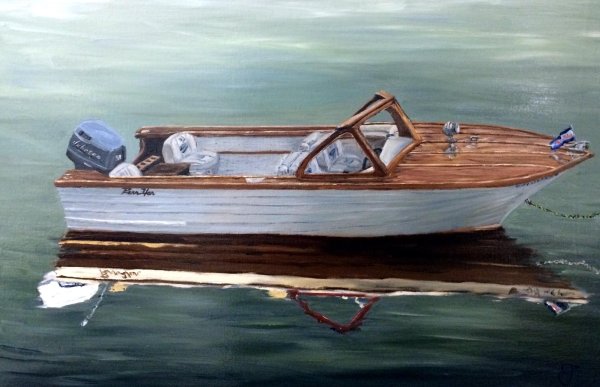 Лодка шлюпка живопись