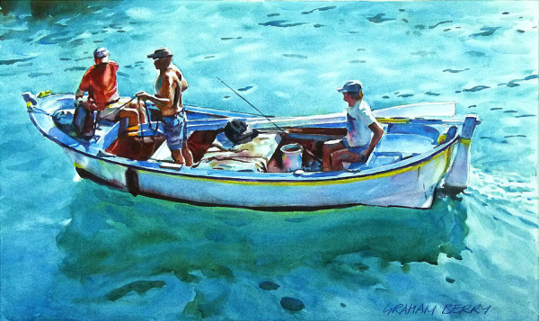 Трое в лодке картина