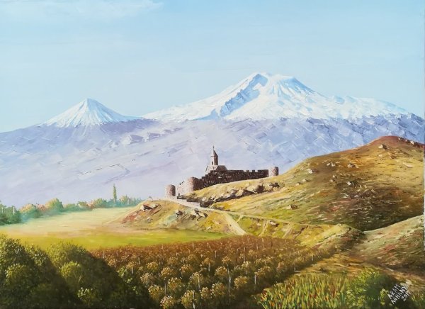 Пейзажи Армении гора Арарат