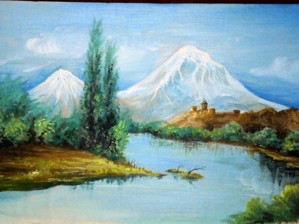 Гора Арарат и река Аракс