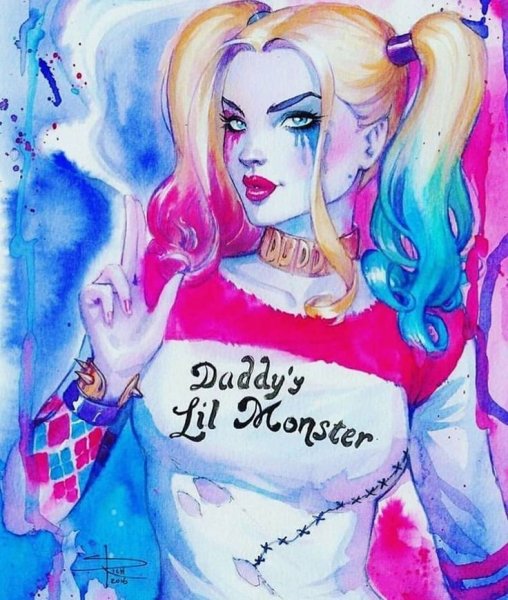 Харли Квинн для срисовки