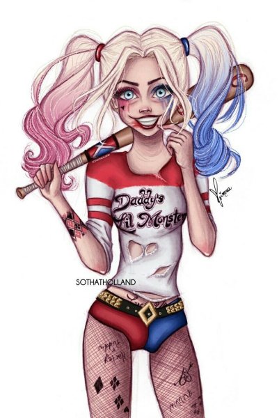 Рисунок Харли Квин легкий