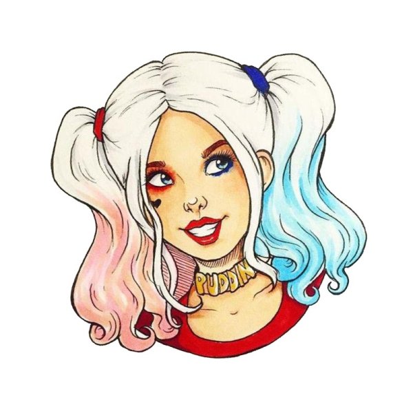 Харли Квинн рисунок карандашом