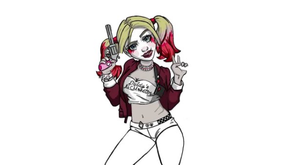Нарисовать Харли Квин Квин